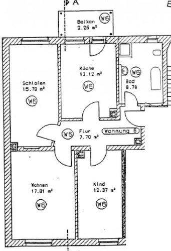 Etagenwohnung Chemnitz Ebersdorf - 3 Zimmer, 78 m&sup2;, 410&euro; | Angebot:26534417