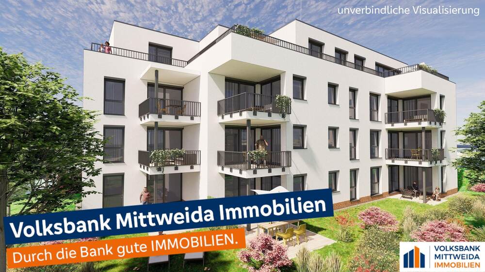 Erstbezug! Moderne 4-Zimmer Wohnung mit Garagenstellplatz - Etagenwohnung Hartmannsdorf | Angebot:26557057