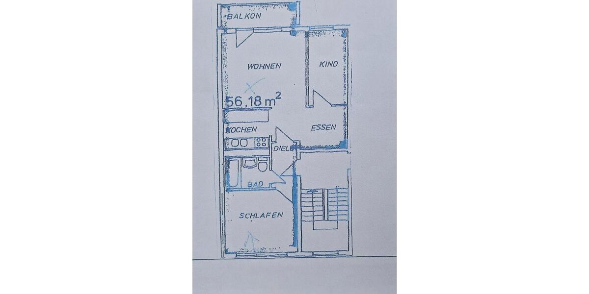 Etagenwohnung Mülsen - 3 Zimmer, 56 m&sup2;, 25.000&euro; | Angebot:27083995