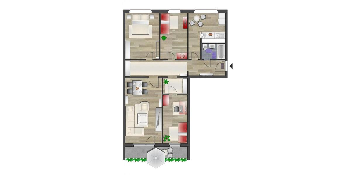 Etagenwohnung Chemnitz Klaffenbach - 4 Zimmer, 90 m&sup2;, 450&euro; | Angebot:26682545