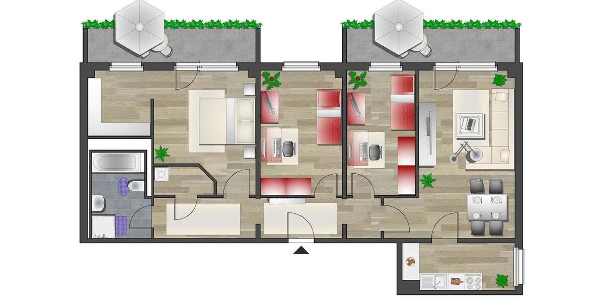 Etagenwohnung Chemnitz Klaffenbach - 4 Zimmer, 95 m&sup2;, 570&euro; | Angebot:23232203