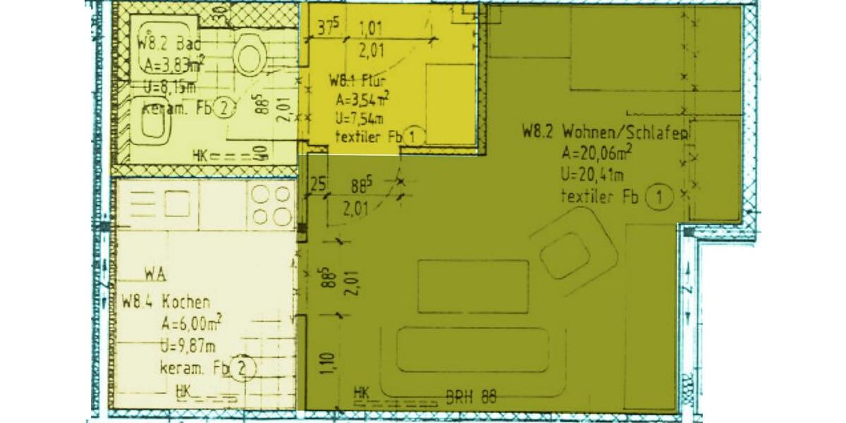 Etagenwohnung Chemnitz Ebersdorf - 1 Zimmer, 33 m&sup2;, 200&euro; | Angebot:23292430