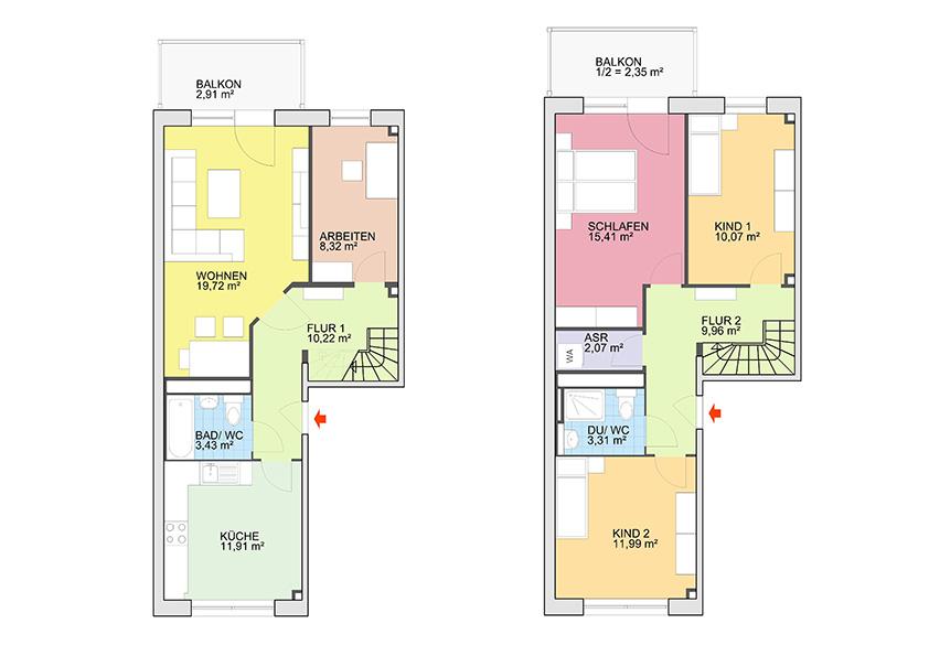 Etagenwohnung Chemnitz Klaffenbach - 5 Zimmer, 111 m&sup2;, 830&euro; | Angebot:26339288