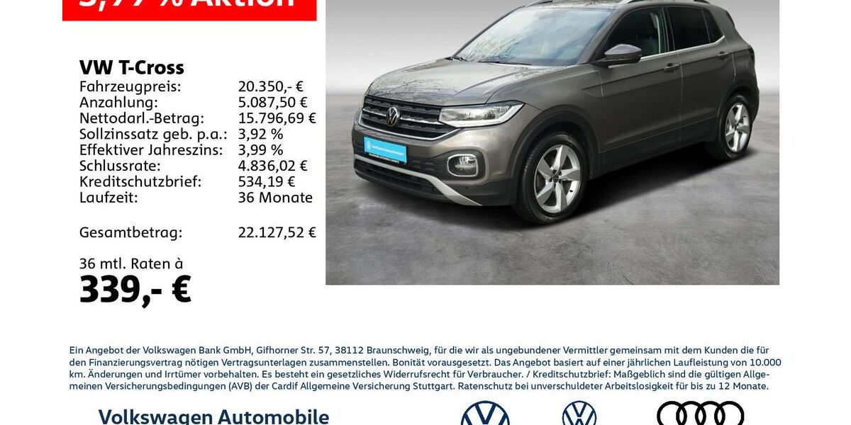 VW T-Cross 85.480 km 18.950 &euro; Chemnitz 09113