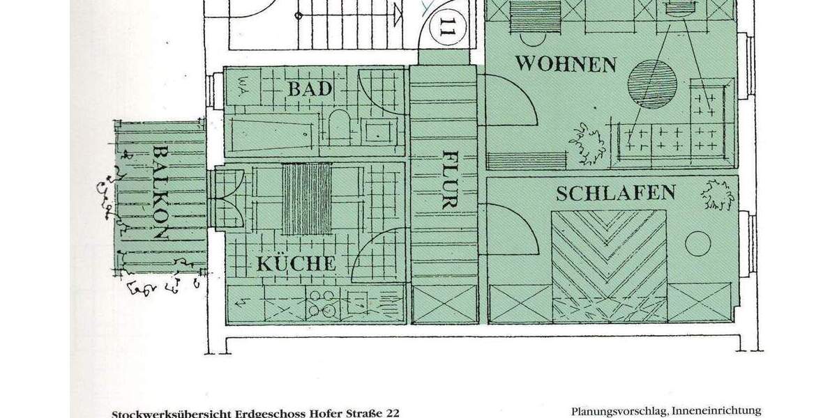 Etagenwohnung Chemnitz Sonnenberg - 2 Zimmer, 41 m&sup2;, 250&euro; | Angebot:25821579