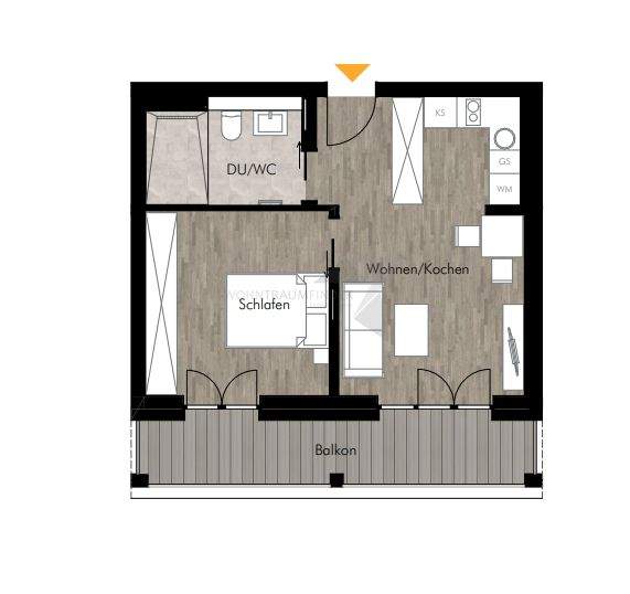 Etagenwohnung Chemnitz Rabenstein - 2 Zimmer, 45 m&sup2;, 617&euro; | Angebot:26291303