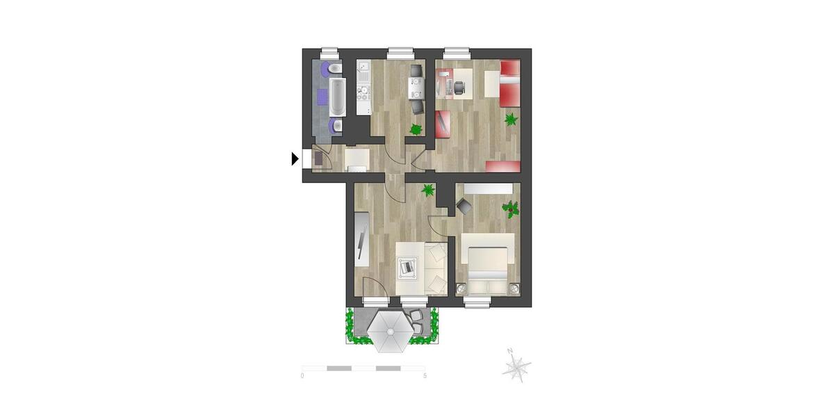 Erdgeschoßwohnung Chemnitz Bernsdorf - 3 Zimmer, 71 m&sup2;, 411&euro; | Angebot:26271604