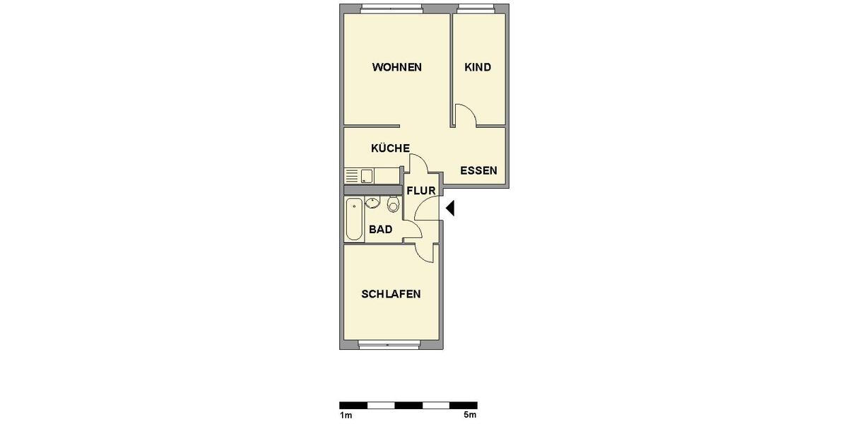 Direkt durchstarten - Möblierte 3-Raum-Wohnung mit Wanne 3 zimmer