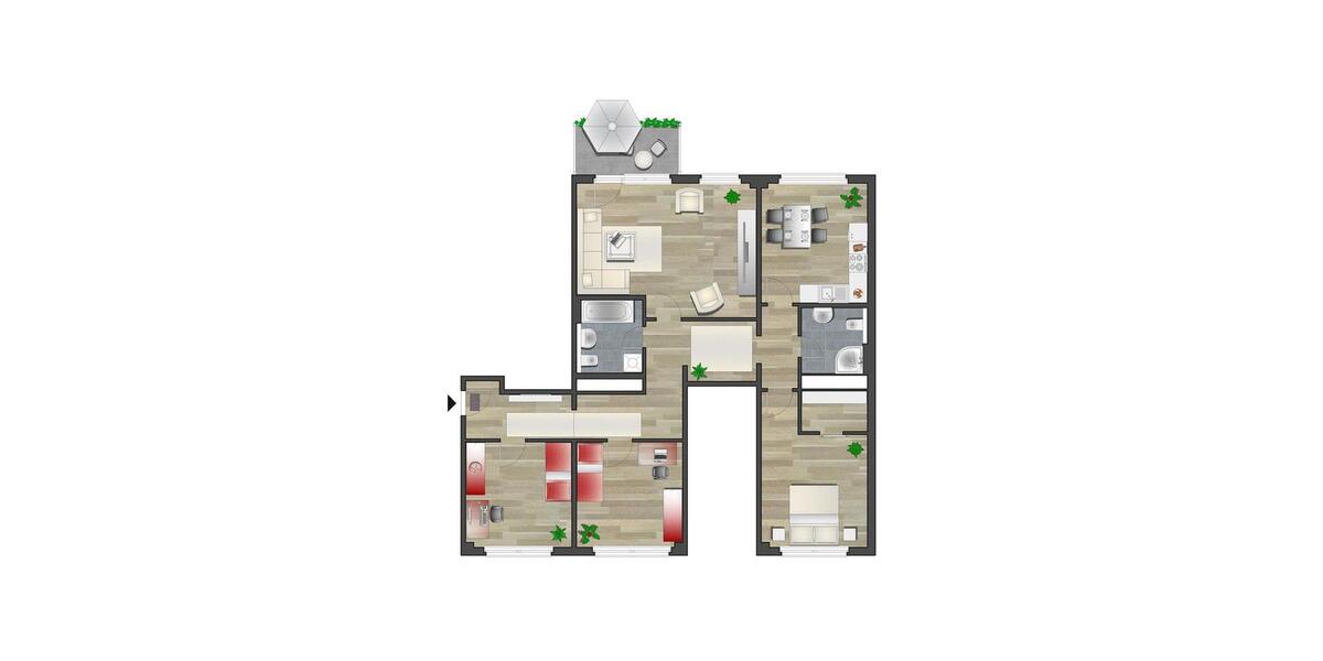 Etagenwohnung Chemnitz Helbersdorf - 4 Zimmer, 111 m&sup2;, 722&euro; | Angebot:26681288