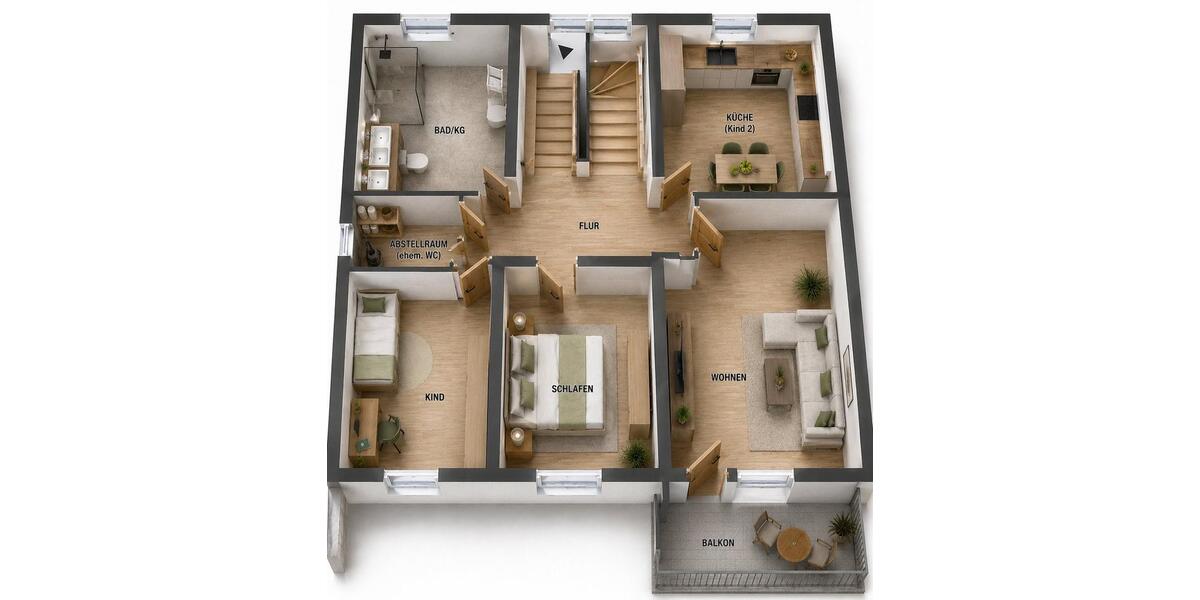 Dachgeschoßwohnung Chemnitz Rabenstein - 3 Zimmer, 83 m&sup2;, 525&euro; | Angebot:26340770
