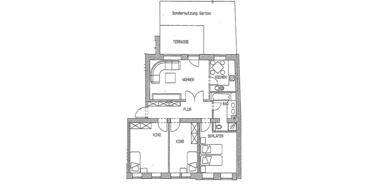 Terrassenwohnung Chemnitz Hilbersdorf - 4 Zimmer, 92 m&sup2;, 159.000&euro; | Angebot:25776451