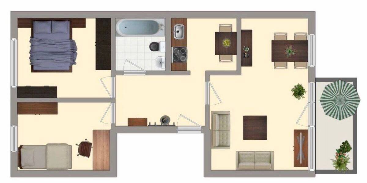 Etagenwohnung Chemnitz Kappel - 3 Zimmer, 56 m&sup2;, 288&euro; | Angebot:26344198