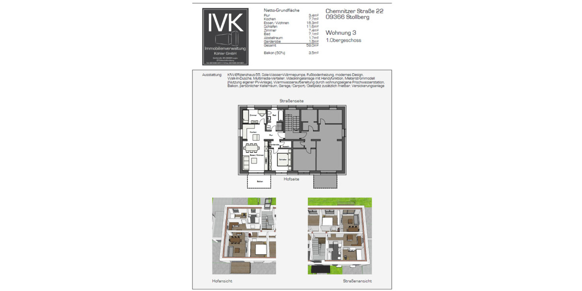 Etagenwohnung Stollberg (Erzgebirge) - 5 Zimmer, 120 m&sup2;, 688&euro; | Angebot:25803443