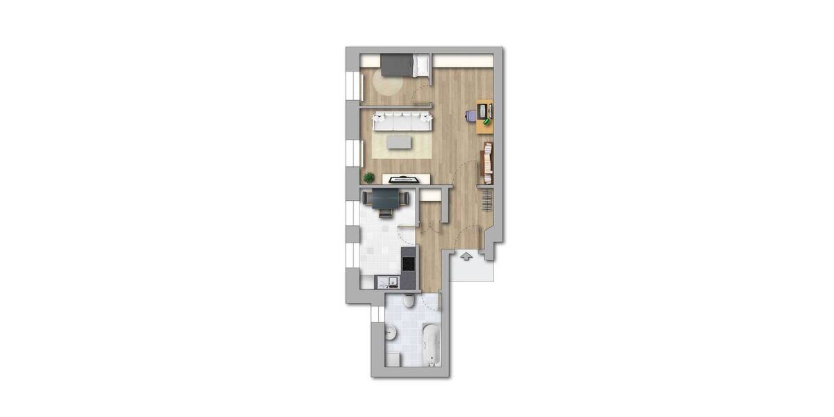 Etagenwohnung Chemnitz Sonnenberg - 1 Zimmer, 54 m&sup2;, 245&euro; | Angebot:26824939
