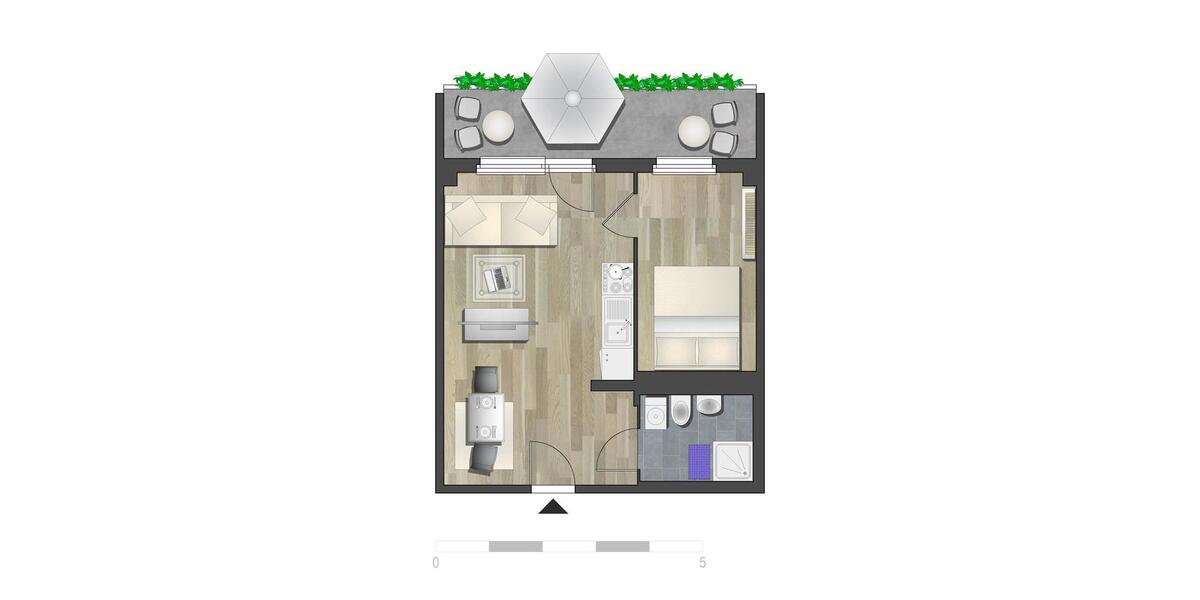 Etagenwohnung Chemnitz Klaffenbach - 1 Zimmer, 34 m&sup2;, 215&euro; | Angebot:26681334