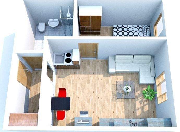 helle 2-Raum-Wohnung mit Einbauküche und Tiefgaragenstellplatz, unbefristet vermietet 2 zimmer