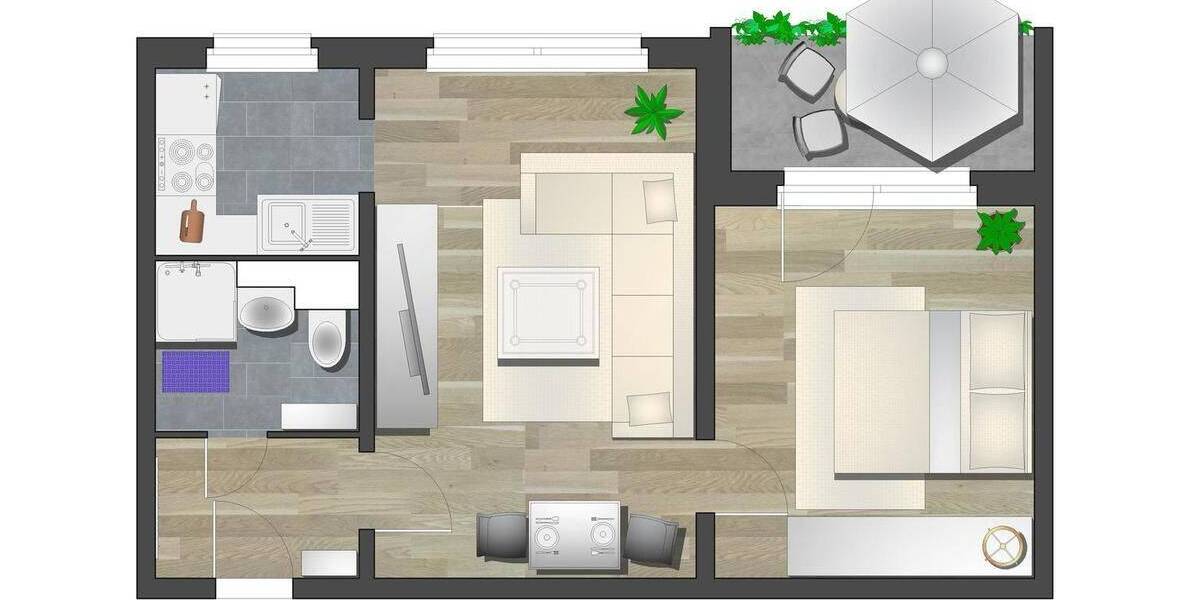 Etagenwohnung Chemnitz Gablenz - 2 Zimmer, 44 m&sup2;, 270&euro; | Angebot:26826522