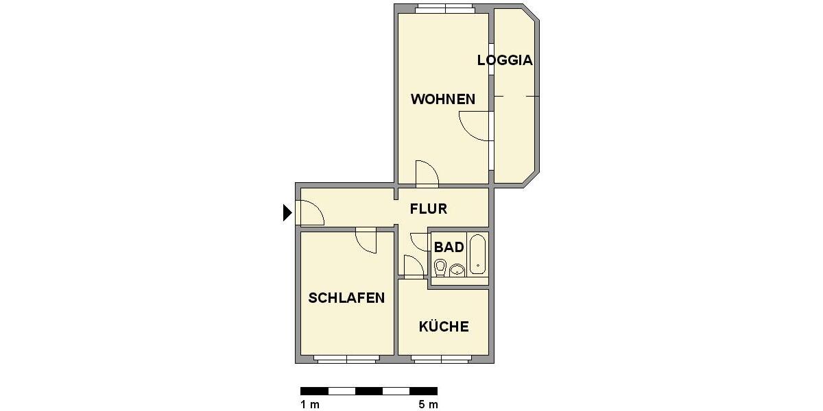 Etagenwohnung Chemnitz Altendorf - 2 Zimmer, 64 m&sup2;, 383&euro; | Angebot:26701367