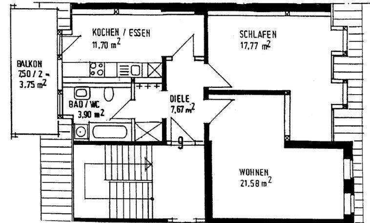 Etagenwohnung Chemnitz Sonnenberg - 2 Zimmer, 66 m&sup2;, 65.000&euro; | Angebot:26797587