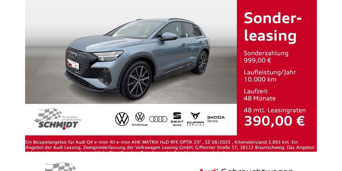 Audi Q4 e-tron 3.893 km 41.750 &euro; Bernsdorf 09337