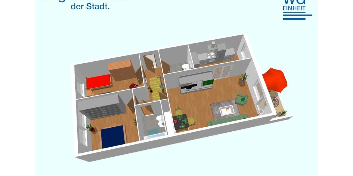 Etagenwohnung Chemnitz Klaffenbach - 3 Zimmer, 70 m&sup2;, 421&euro; | Angebot:26262053