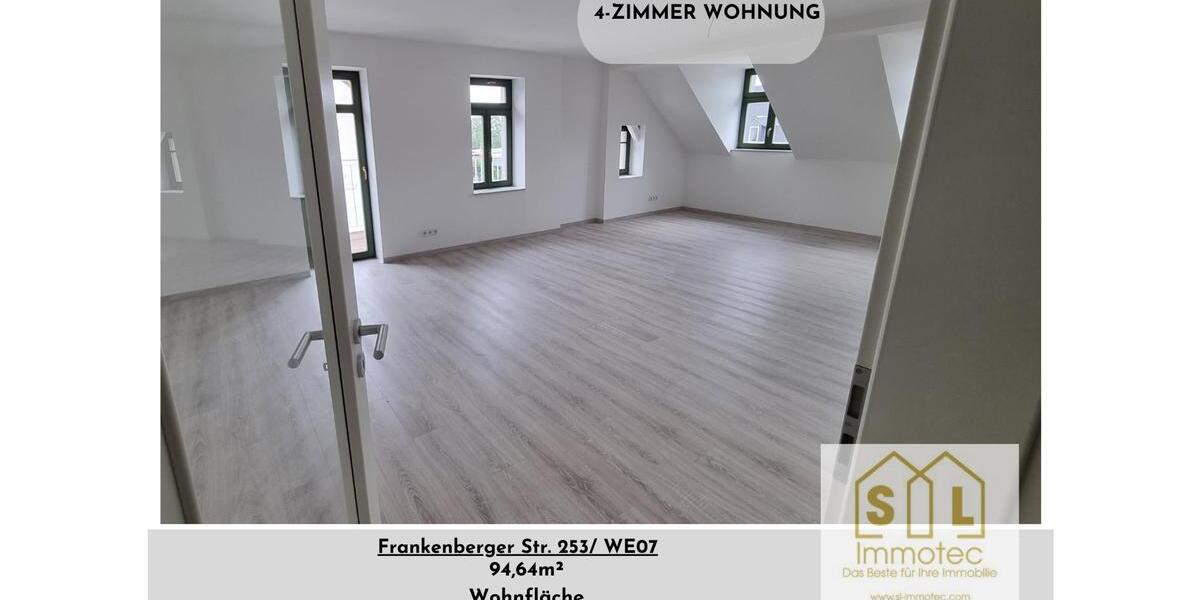 Dachgeschoßwohnung Chemnitz Ebersdorf - 4 Zimmer, 95 m&sup2;, 730&euro; | Angebot:26263470
