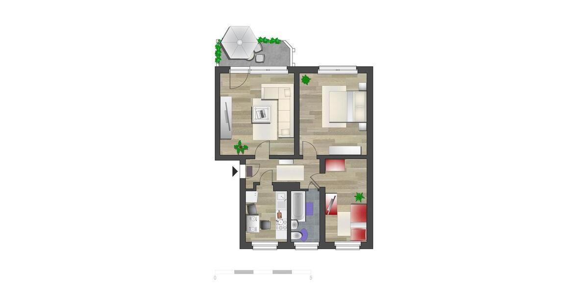 Etagenwohnung Chemnitz Helbersdorf - 3 Zimmer, 61 m&sup2;, 389&euro; | Angebot:26682215