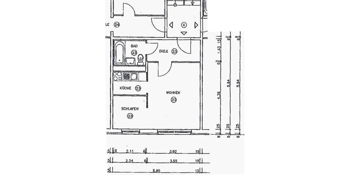 Etagenwohnung Chemnitz Kapellenberg - 1.5 Zimmer, 34 m&sup2;, 51.900&euro; | Angebot:27259005