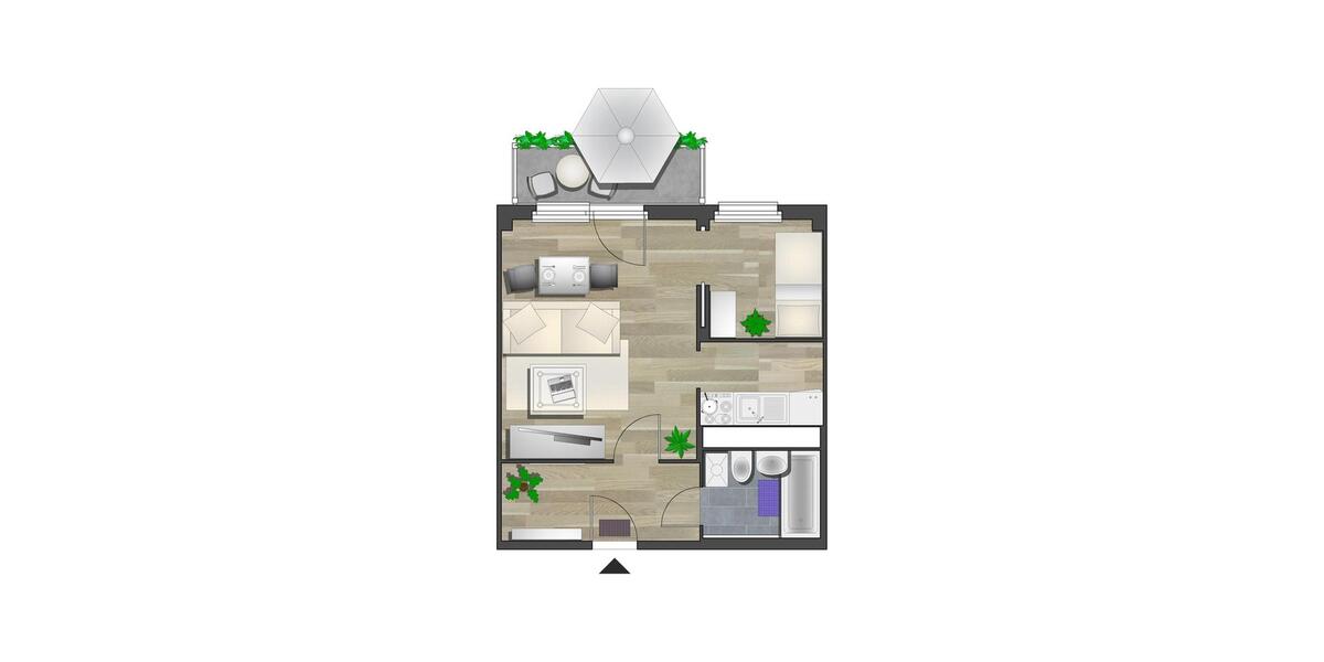 Etagenwohnung Chemnitz Altendorf - 1 Zimmer, 34 m&sup2;, 201&euro; | Angebot:26701341