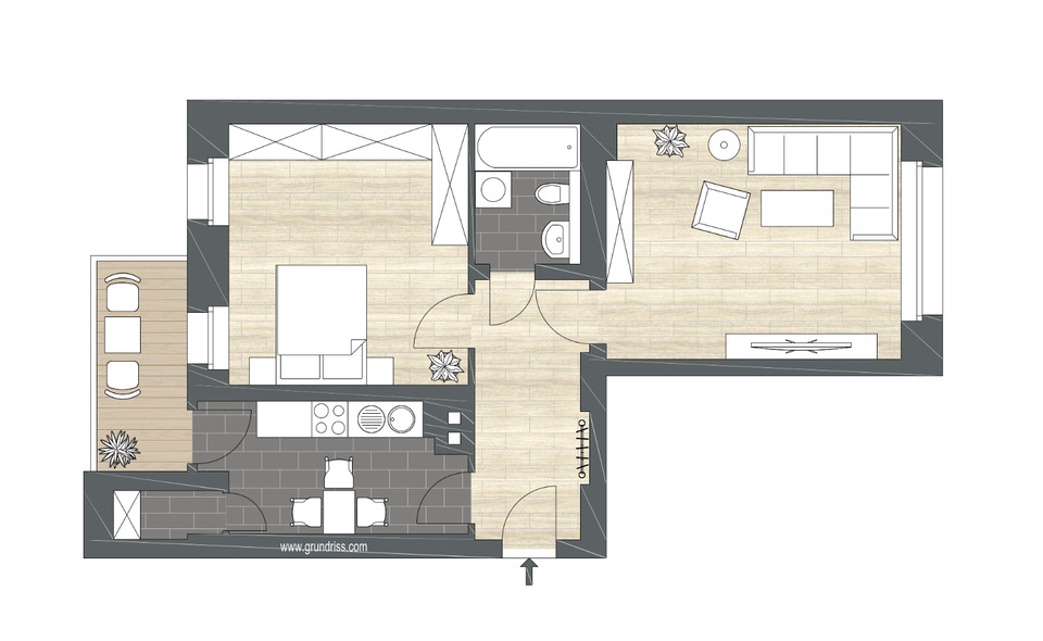 TOP!!! Renovierte 2 Zimmer-Wohnung mit Balkon am Kaßberg Chemnitz 2 zimmer