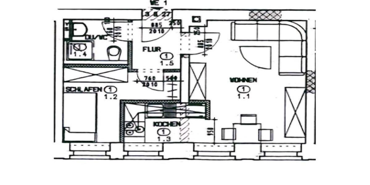 Erdgeschoßwohnung Chemnitz Hilbersdorf - 2 Zimmer, 33 m&sup2;, 200&euro; | Angebot:26232893