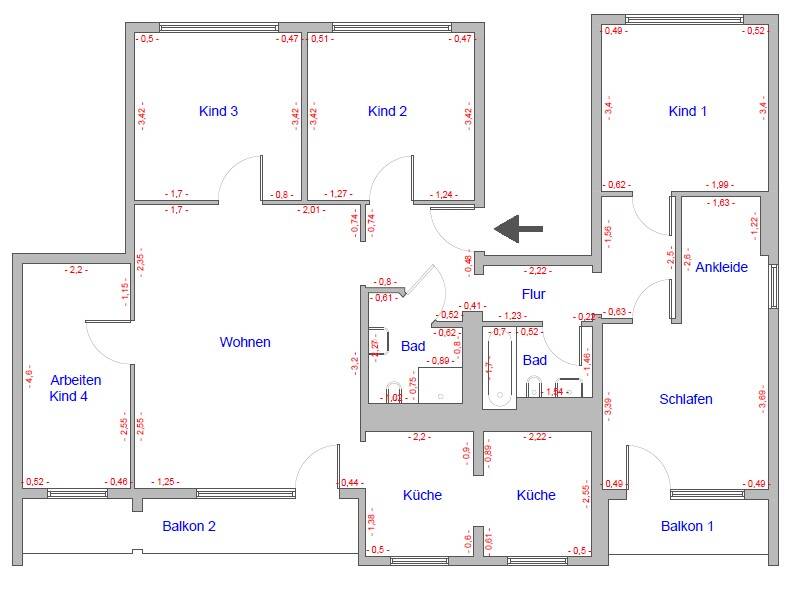 Etagenwohnung Zschopau - 6 Zimmer, 125 m&sup2;, 850&euro; | Angebot:19316720