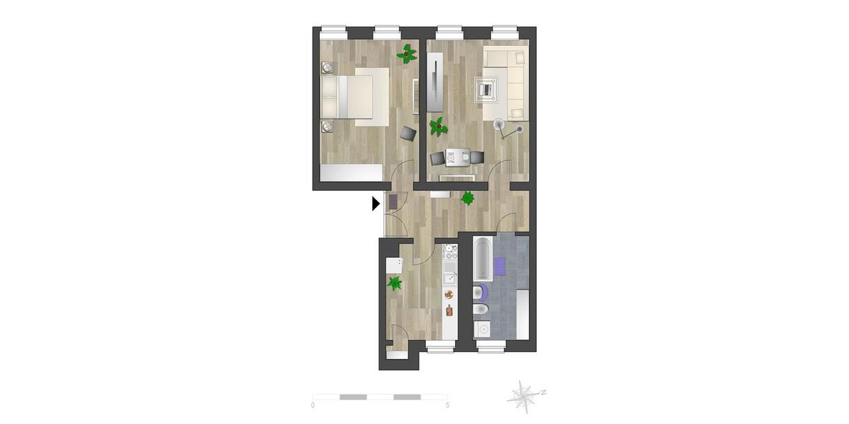 Etagenwohnung Chemnitz Hilbersdorf - 2 Zimmer, 69 m&sup2;, 379&euro; | Angebot:26681286