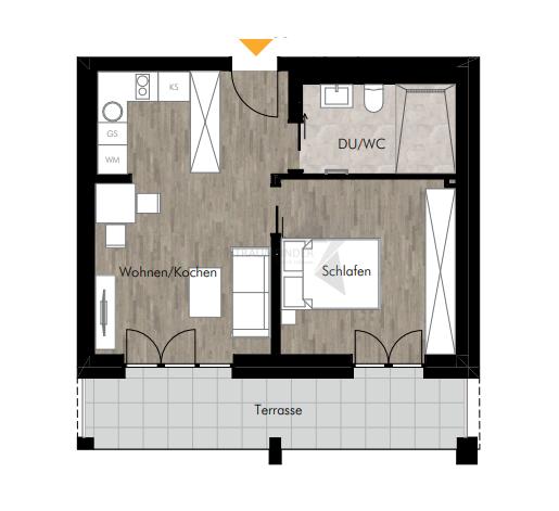 Erdgeschoßwohnung Chemnitz Rabenstein - 2 Zimmer, 46 m&sup2;, 660&euro; | Angebot:22985856