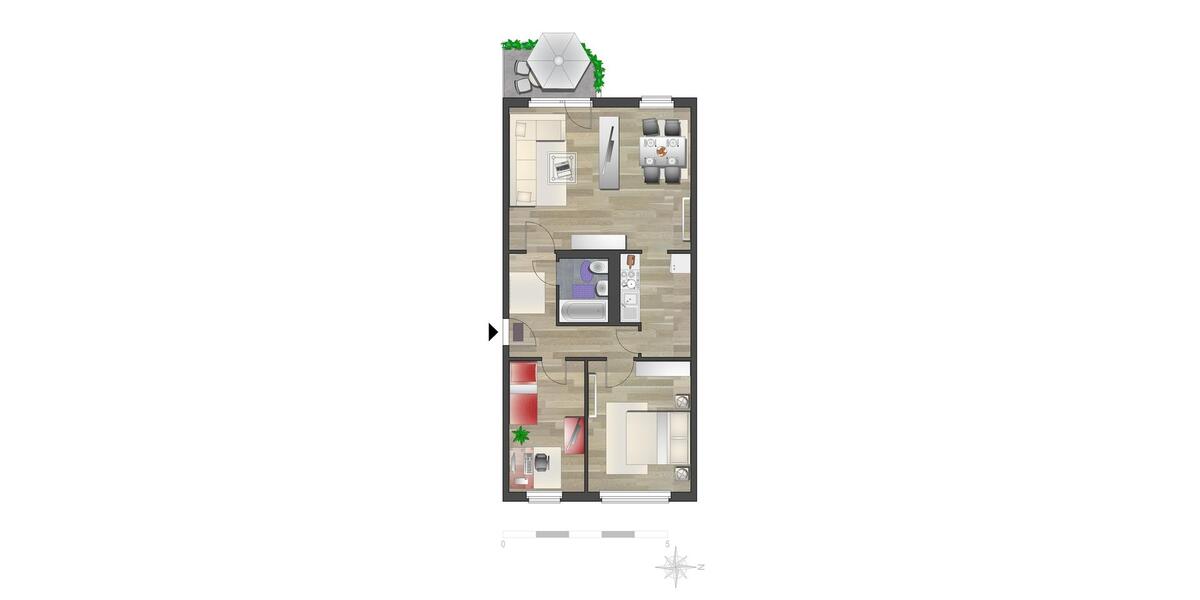 Etagenwohnung Chemnitz Altendorf - 3 Zimmer, 71 m&sup2;, 427&euro; | Angebot:26682249