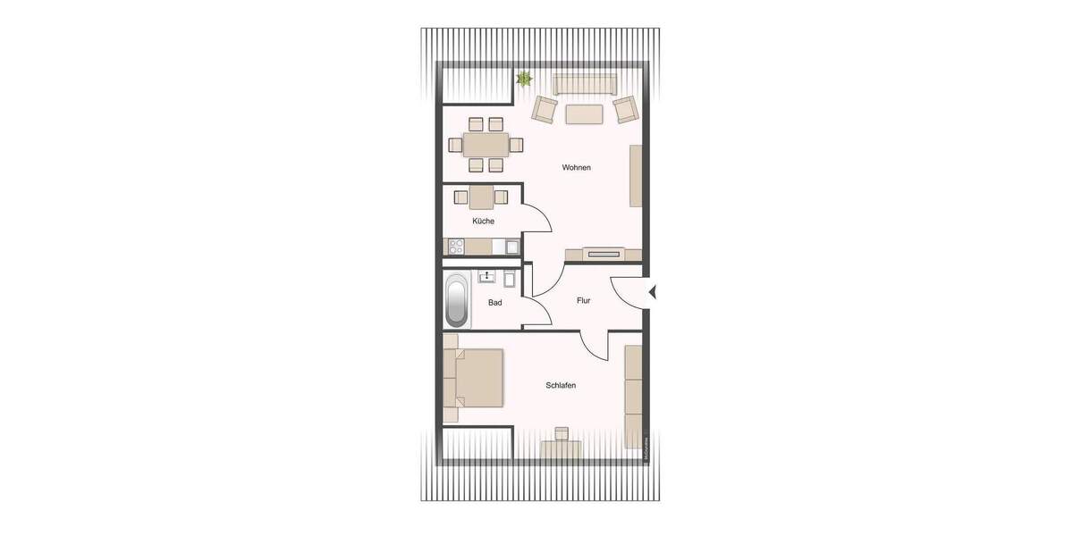 Etagenwohnung Chemnitz Reichenbrand - 2 Zimmer, 58 m&sup2;, 60.000&euro; | Angebot:25734788