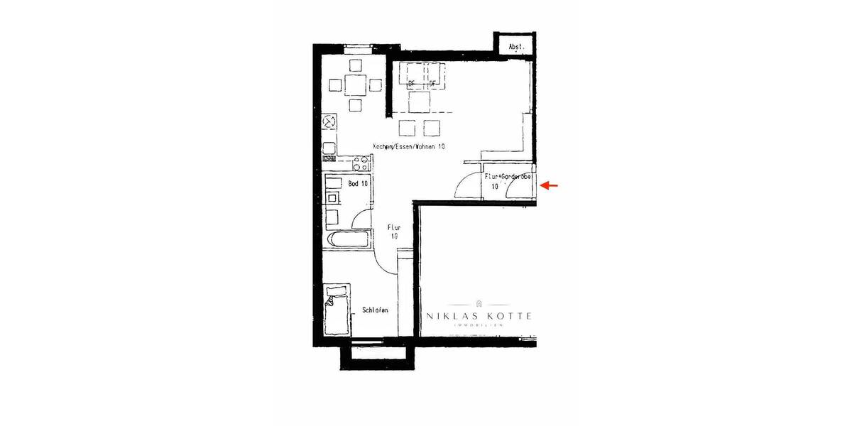 Etagenwohnung Chemnitz Gablenz - 2 Zimmer, 59 m&sup2;, 375&euro; | Angebot:26826458