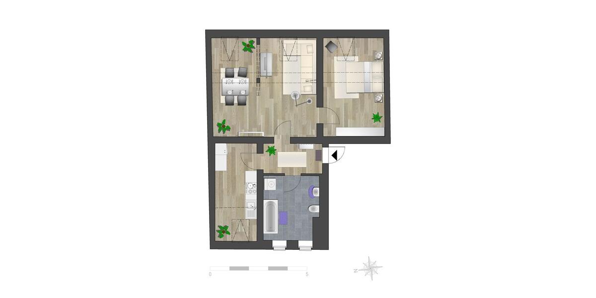 Dachgeschoßwohnung Chemnitz Kapellenberg - 2 Zimmer, 63 m&sup2;, 390&euro; | Angebot:26682187