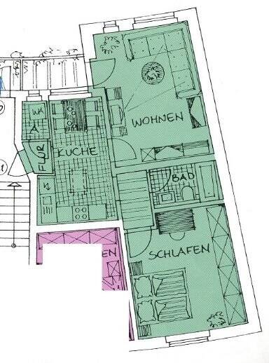 Etagenwohnung Chemnitz Ebersdorf - 2 Zimmer, 56 m&sup2;, 345&euro; | Angebot:26798819