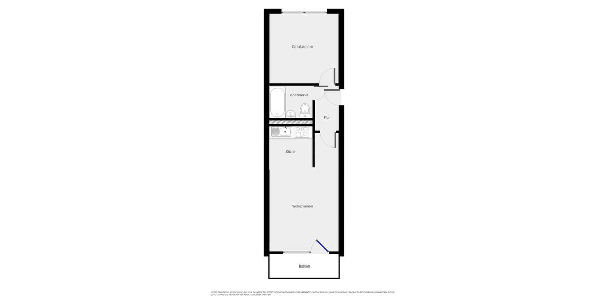 Etagenwohnung Chemnitz Markersdorf - 2 Zimmer, 41 m&sup2;, 247&euro; | Angebot:25958973