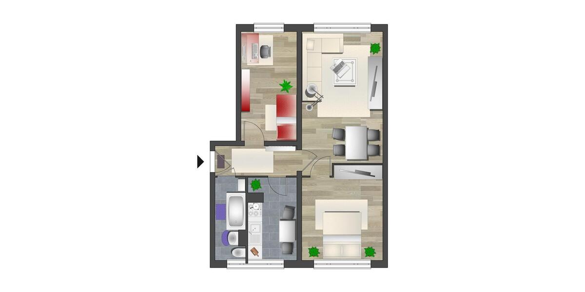 Etagenwohnung Chemnitz Helbersdorf - 3 Zimmer, 58 m&sup2;, 355&euro; | Angebot:26682156