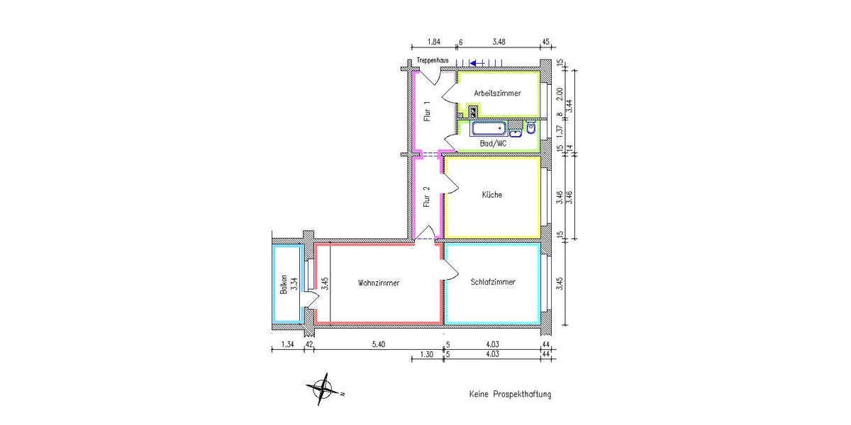 Erdgeschoßwohnung Chemnitz Adelsberg - 3 Zimmer, 71 m&sup2;, 387&euro; | Angebot:22237005