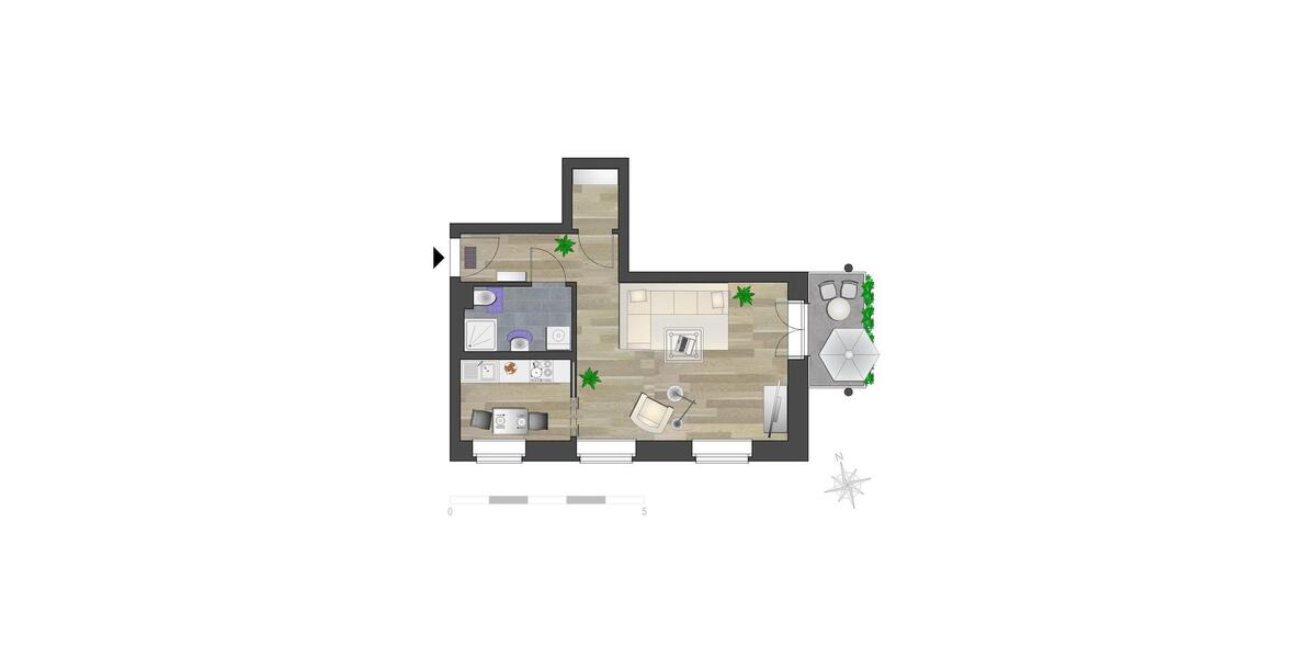 Erdgeschoßwohnung Chemnitz Hilbersdorf - 1 Zimmer, 48 m&sup2;, 280&euro; | Angebot:26701780