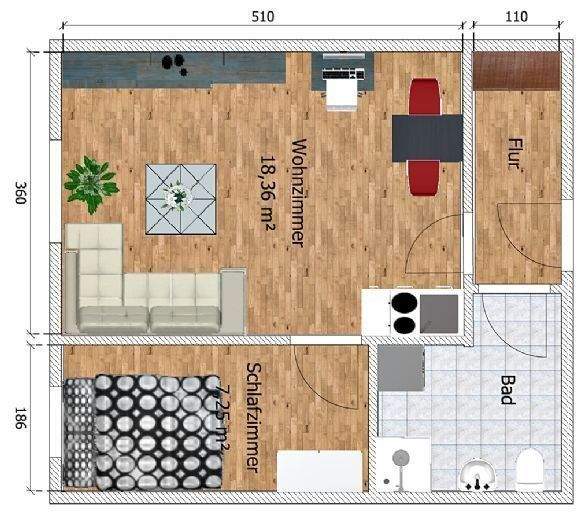 Etagenwohnung Waldheim Schönberg - 2 Zimmer, 34.500&euro; | Angebot:22077813