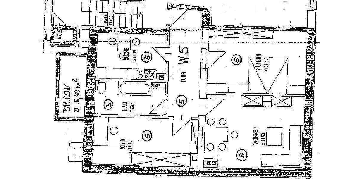 Etagenwohnung Chemnitz Sonnenberg - 3 Zimmer, 82 m&sup2;, 400&euro; | Angebot:26305855