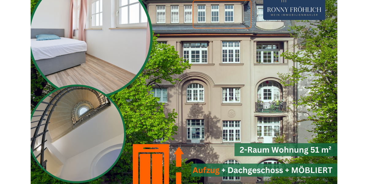 Etagenwohnung Chemnitz Kapellenberg - 2 Zimmer, 51 m&sup2;, 69.000&euro; | Angebot:26619470