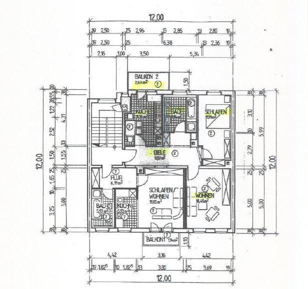 Etagenwohnung Chemnitz Ebersdorf - 2 Zimmer, 71 m&sup2;, 400&euro; | Angebot:26252663