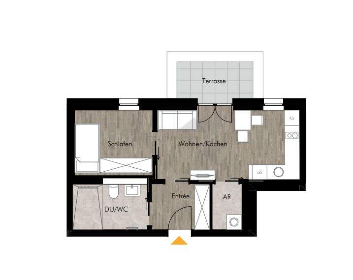 Etagenwohnung Chemnitz Rabenstein - 2 Zimmer, 39 m&sup2;, 538&euro; | Angebot:25734213