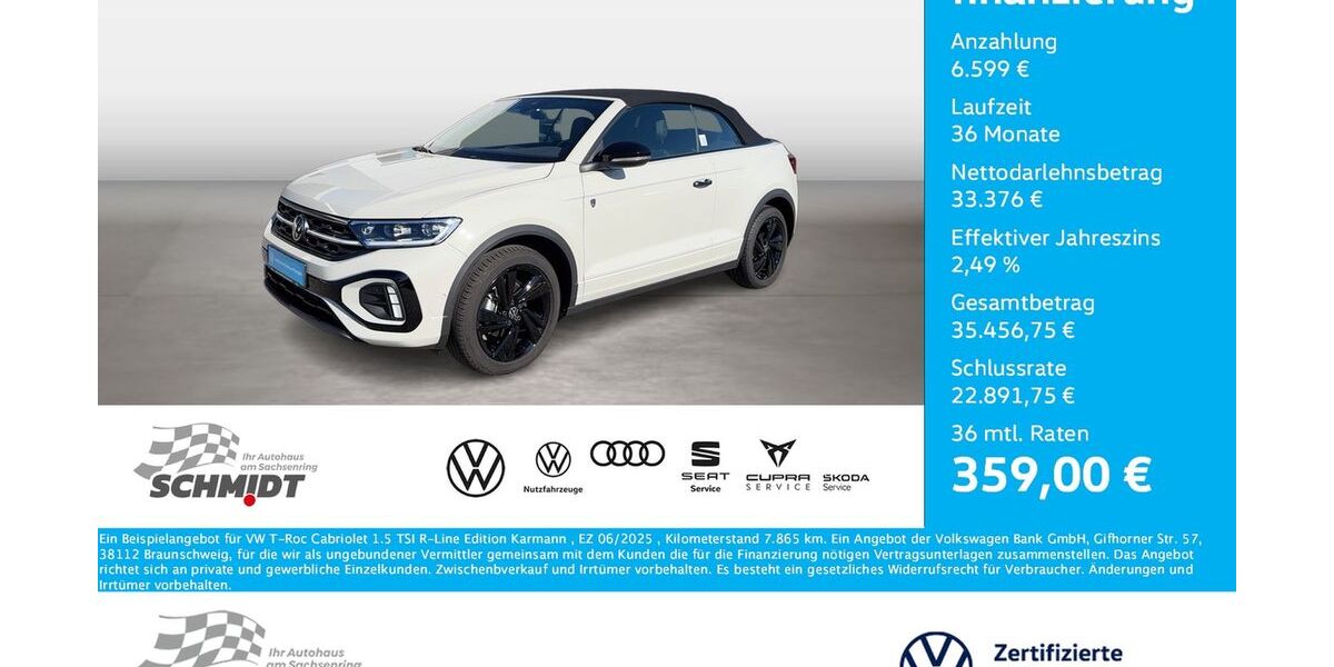 VW T-Roc 7.865 km 39.975 &euro; Bernsdorf 09337