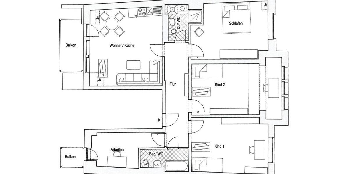 Etagenwohnung Chemnitz Ebersdorf - 5 Zimmer, 124 m&sup2;, 1.000&euro; | Angebot:23819866